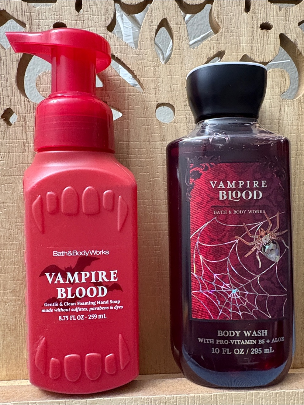 Bath & Body Works Vampire Blood hand soap and Body wash set